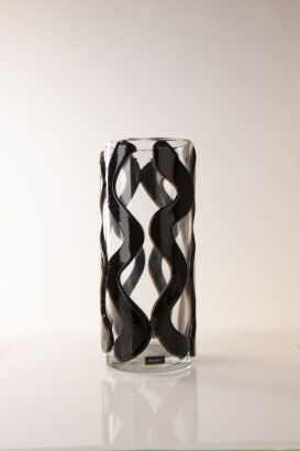 An 18 Karat Black Wiggle Vase