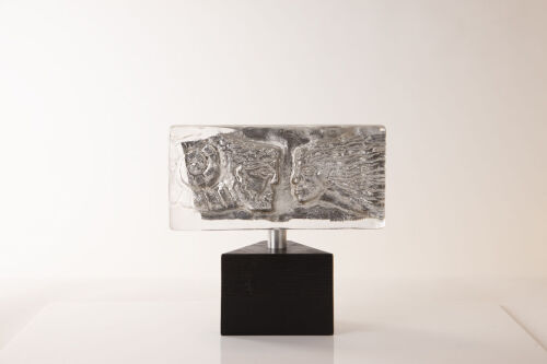 A Johansfors Sweden Glass Work 'Forever Love'