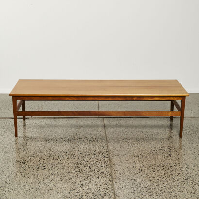 A Mid-Century Danish Blonde Teak Longline Coffee Table