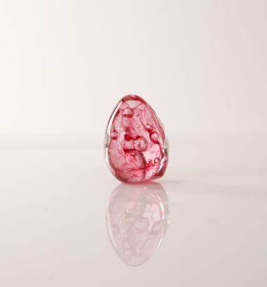 A Pink Glass Paperweight