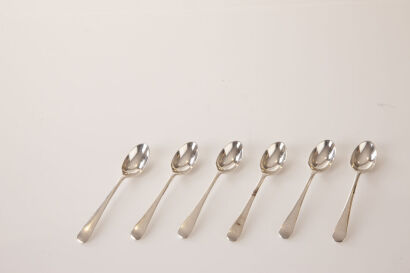 A Set of Six Sterling Silver Teaspoons