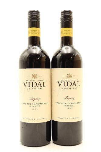 (2) 2013 Vidal Legacy Cabernet Merlot, Gimblett Gravels [JR17.5]&nbsp;[BC98]