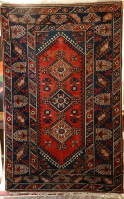 A Hand-Knotted Turkish Rug