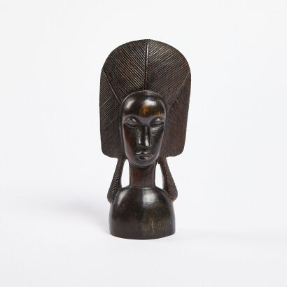 A Wood Carved Bust