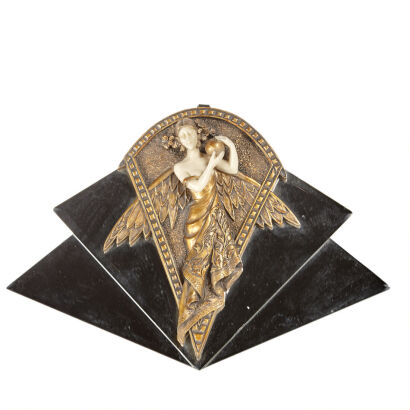 A Design Toscano Art Nouveau Decorative Mirror