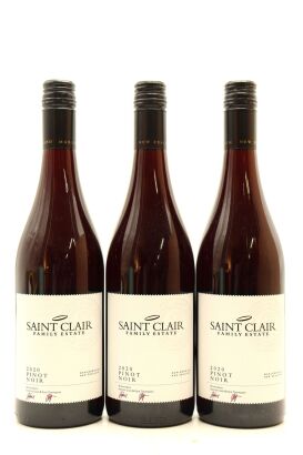 (3) 2020 Saint Clair Pinot Noir, Marlborough