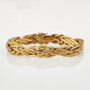 18ct Yellow Gold, Vintage, Hollow Link Bracelet with Hidden Clasp