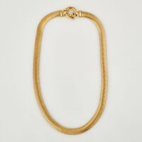 9ct Yellow Gold, Vintage, 39cm Omega / Snake Style Necklace.