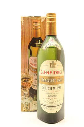 (1) Glenfiddich Straight Malt 8 Years Old Scotch Whisky, 86 US Proof, 26 2/3 FL OZ, Circa 1960s (LS)