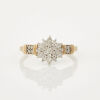 9ct Yellow Gold, Round Cluster .50ct Diamond Ring