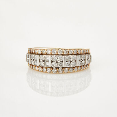 10ct Yellow Gold, 1.00ct Diamond Band