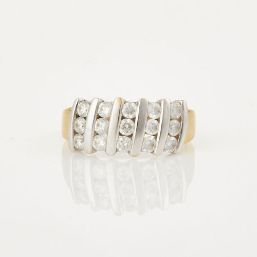 18ct Yellow/White Gold, Modern Channel Set 1.00ct Diamond Ring