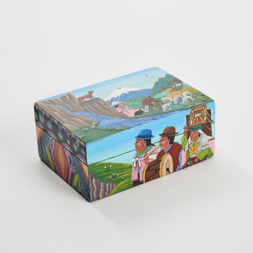 A Folk Art Hand-Painted Box, Ecuador