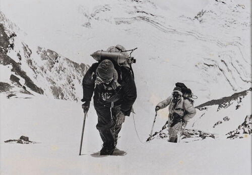 ALFRED GREGORY Hillary and Tenzing at 27,000 feet