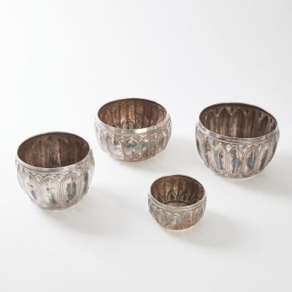 A Collection of Four Thai Temple Bowls