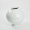 A Large White Ceramic Moon Vase by Byung Sik Moon