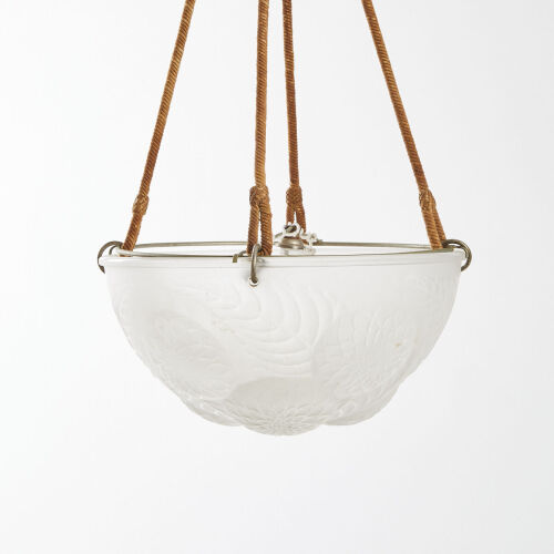 A Ren&eacute; Lalique Dahlias Plafonnier