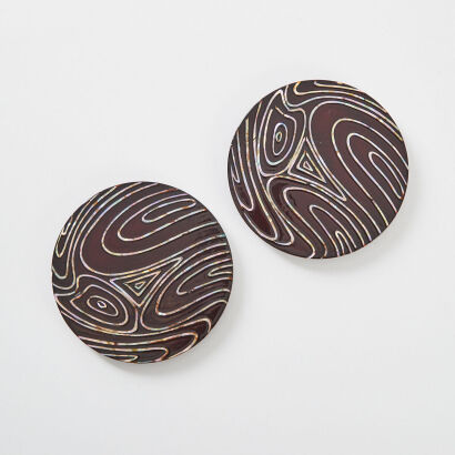 A Pair of Lacquerware Coasters