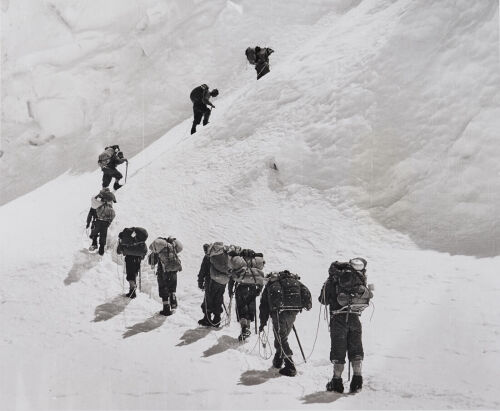 ALFRED GREGORY Wylie and Sherpas on Lhotse Face going to South Col