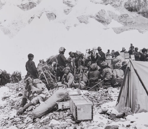 ALFRED GREGORY Porters at Base Camp