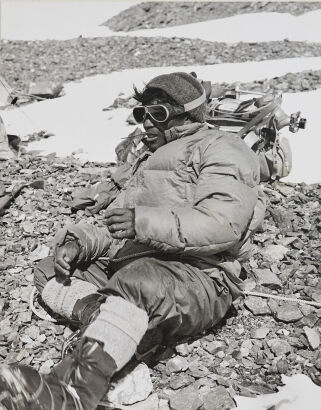 ALFRED GREGORY Exhausted Da Namgyal - at South Col back from the SE Ridge