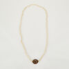 78cm Cultured Pearl Necklace with 9ct Rose Gold and Garnet Clasp - 2