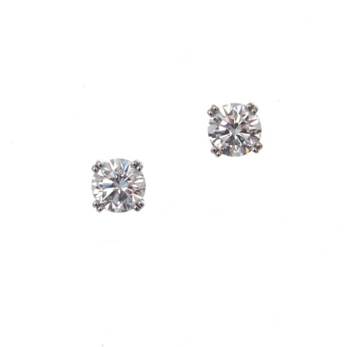 Platinum 2.20ct Diamond Earrings