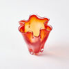 An Orange Art Glass Fazzoletto Vase - 2