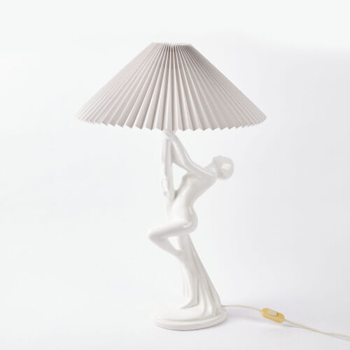 An Art Deco Style English Porcelain Figural Lamp