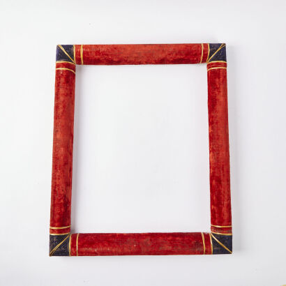 A Vintage Velvet Covered Picture Frame