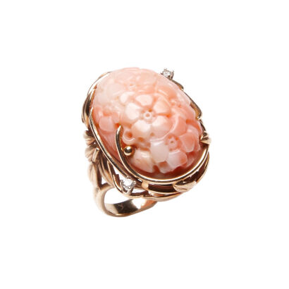 An Angel Skin Coral Ring