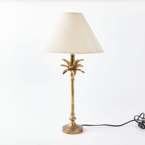 A Brass Palm Tree Table Lamp