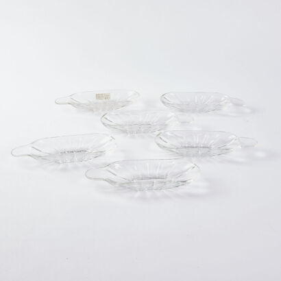 A Pair Of Six Vintage Pressed Glass Sundae Dishes