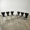 A Suite Of Six Fritz Hansen Style Series 7 Chairs In Black - 2