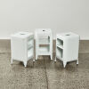 A Trio Of White Metal Storage Stools - 2