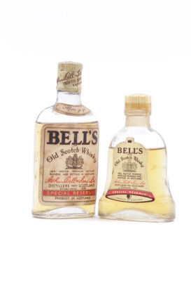 Two Bells Old Scotch Whisky 50 ml miniatures circa 1950s