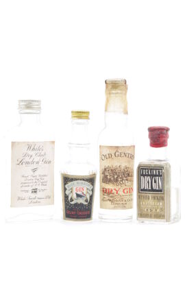 Collection of 4 Gin miniatures circa 1950s