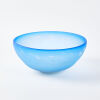 A Garry Nash Blue Frosted Glass Bowl