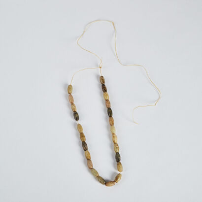 An old Chinese jade beads necklace