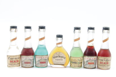 Collections of 7 Vieille Cure Liqueur miniatures circa 1950s