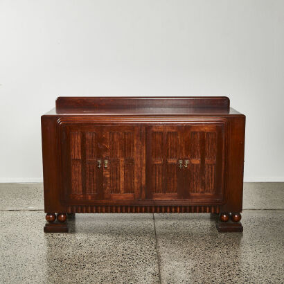 An English Oak Art Deco Sideboard