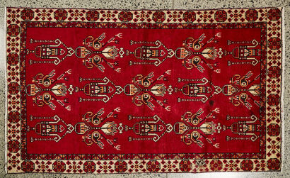 A Persian Hand-Knotted Rug Made in Iran