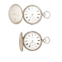 Two Victorian Keywind Silver Hunter Cased Pocket Watches, C.1881-1891