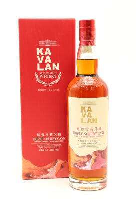 (1) Kavalan Triple Sherry Cask, Taiwanese Single Malt Whisky, 40% ABV [4th in Top 15 Whiskies 2023 - International Whisky Competition]