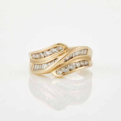 14ct Yellow Gold, .56ct Diamond Dress Ring