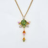 18ct Yellow Gold, 5.50ct Multi-colour Sapphire, Tourmaline and .13ct Diamond Necklace