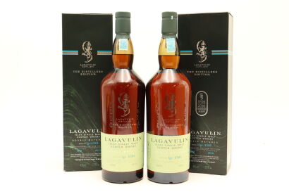 (1) Lagavulin 'The Distillers Edition' Double Matured Single Malt Scotch Whisky Collection, 2 Bottles Sold as One Lot, 1000ml