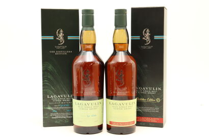 (1) Lagavulin 'The Distillers Edition' Double Matured Single Malt Scotch Whisky Collection, 2 Bottles Sold as One Lot