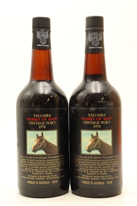 (2) 1978 Yalumba Thoroughbred Series "Family of Man" Vintage Port, South Australia