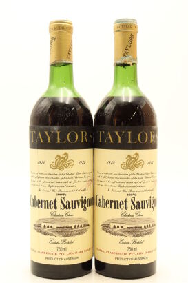 (2) 1974 Taylors Chateau Clare Estate Bottled Cabernet Sauvignon, Clare Valley (MS)